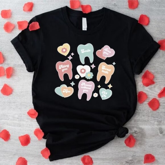 Gildan Other - Dentist Valentine Shirt, Dentist Shirt, Happy Valentine Tooth Shirt